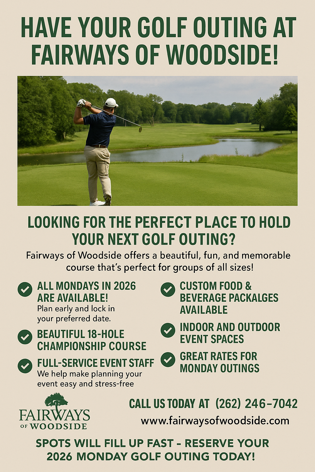 Course Rates Fairways of Woodside Golf Course Sussex WI